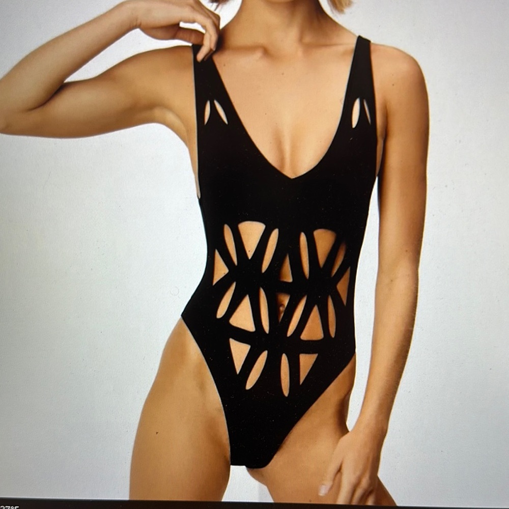 Black Cutout One-Piece Swimsuit